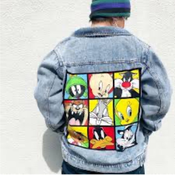 Looney Tunes Retro acid wash denim jean jacket - Picture 5 of 5